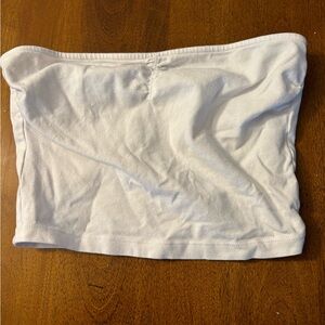 White bandeau crop top